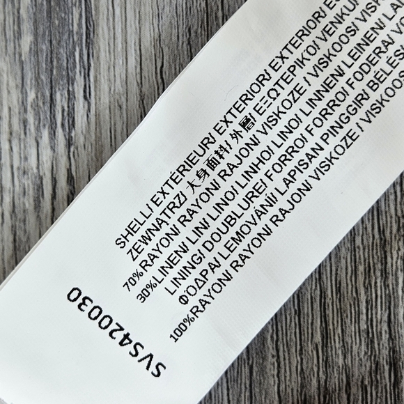 Sovere RETOLD Linen Blend Air Dress Women's Medium Open Back - Picture 9 of 9